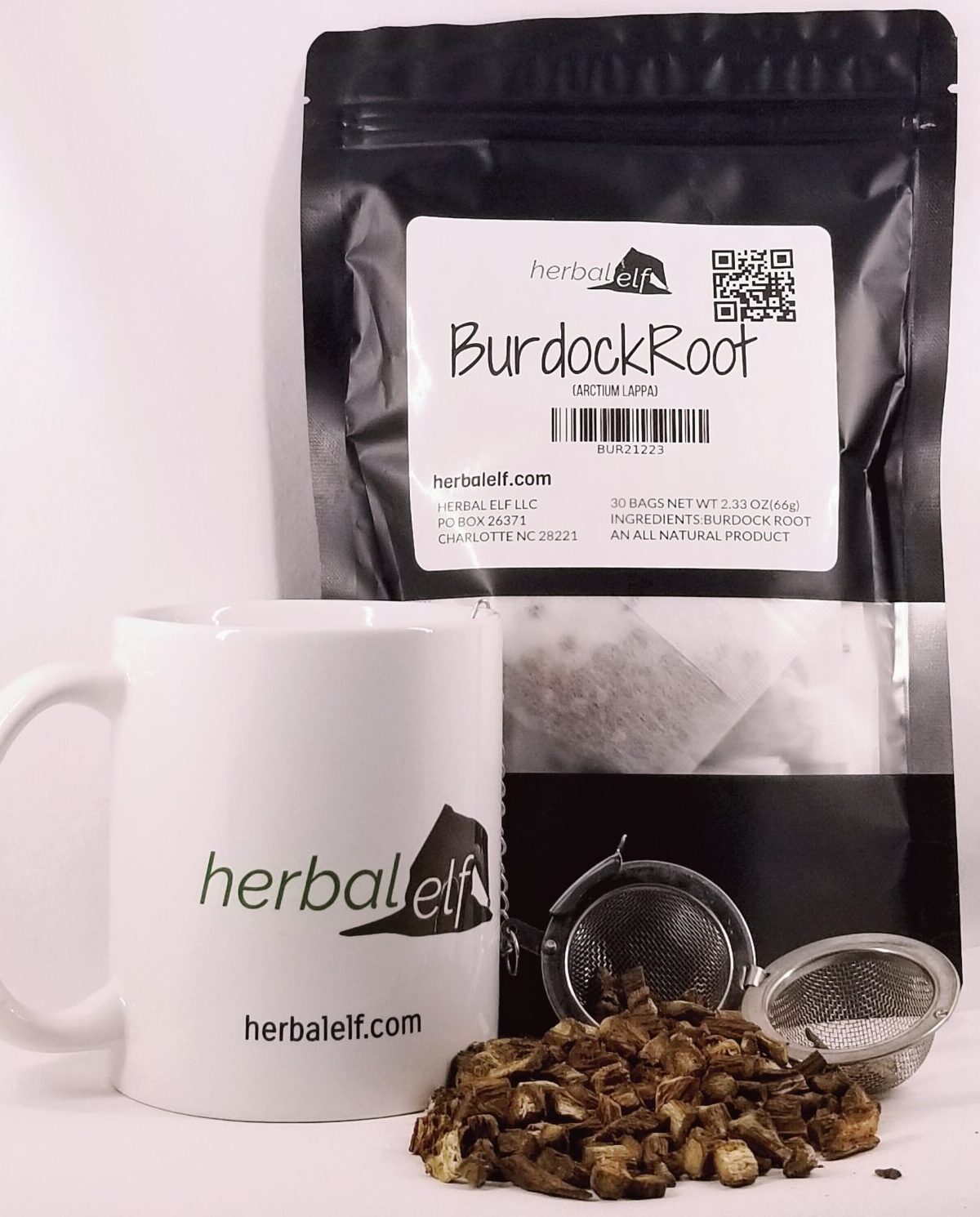 HERBALELF Burdock root organic infuser ball mug
